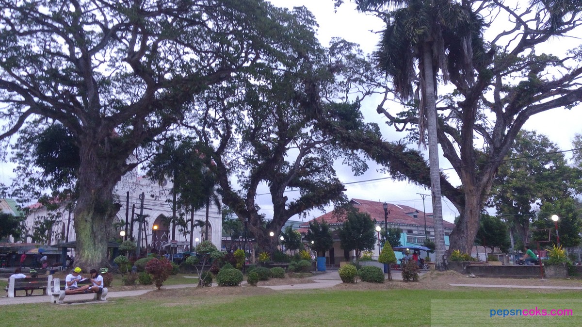 Letting the time pass by at Sibonga Plaza