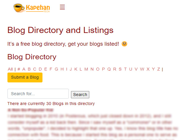 kapehan blog submission